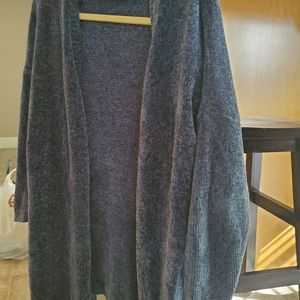 Chenille open front cardigan